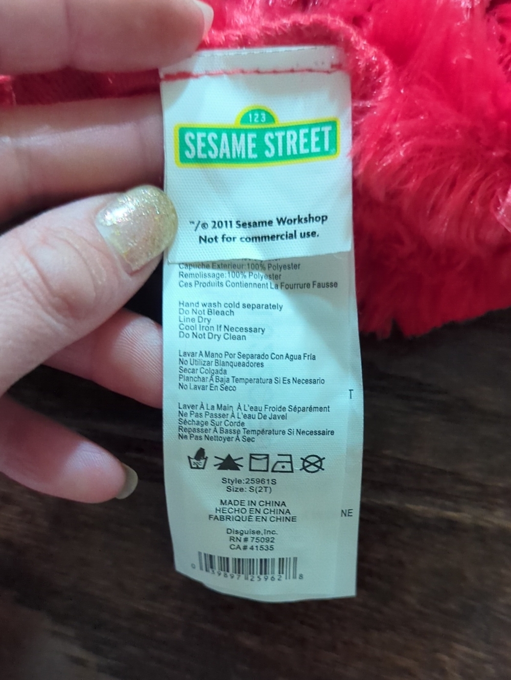 Sesame Street Elmo Costume 2T (18m) - Picture 8 of 8